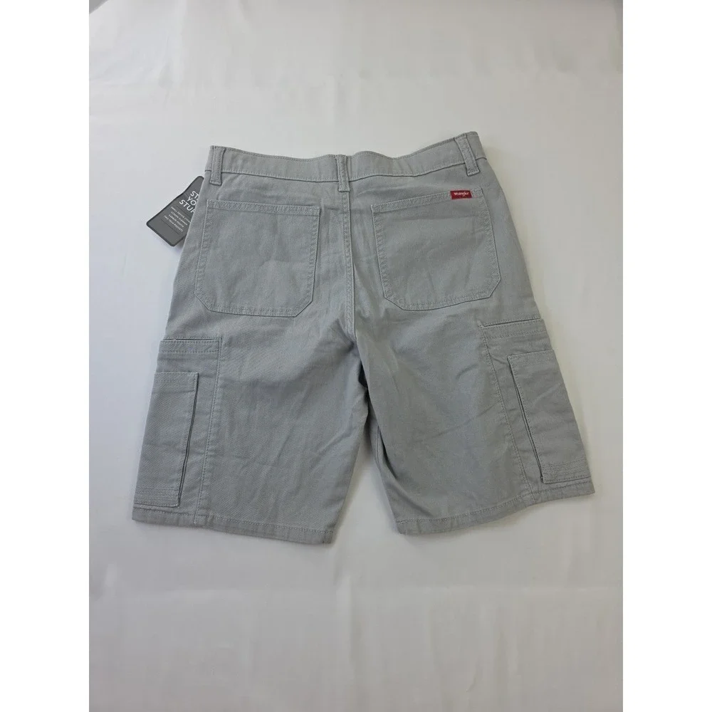 Wrangler Cargo Shorts Boys 16 Regular Gray Five Star Classic Straight - NEW